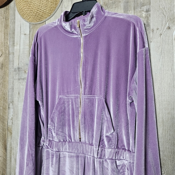 Fabletics Lavender Velvet Jumpsuit Size XL - Picture 6 of 15